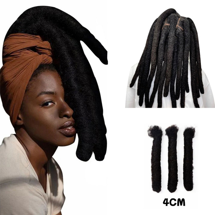 4cm Jumbo Dreadlocks Extensions 100% Human Hair  for Man/Women with Needle and Comb