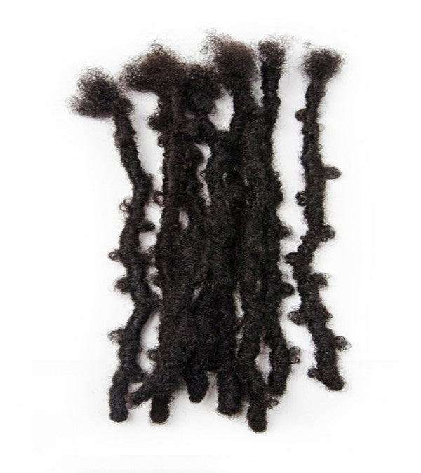 0.8cm ButterflyDreadlocks Extensions 100% Human Hair  for Man/Women with Needle and Comb