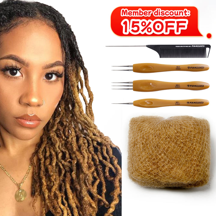 30g Tight Afro Kinkys Bulk Human Hair for DreadLocks Extensions, Loc Repair,Twist and Braiding (#27 Brown Color, 1 Bundles)