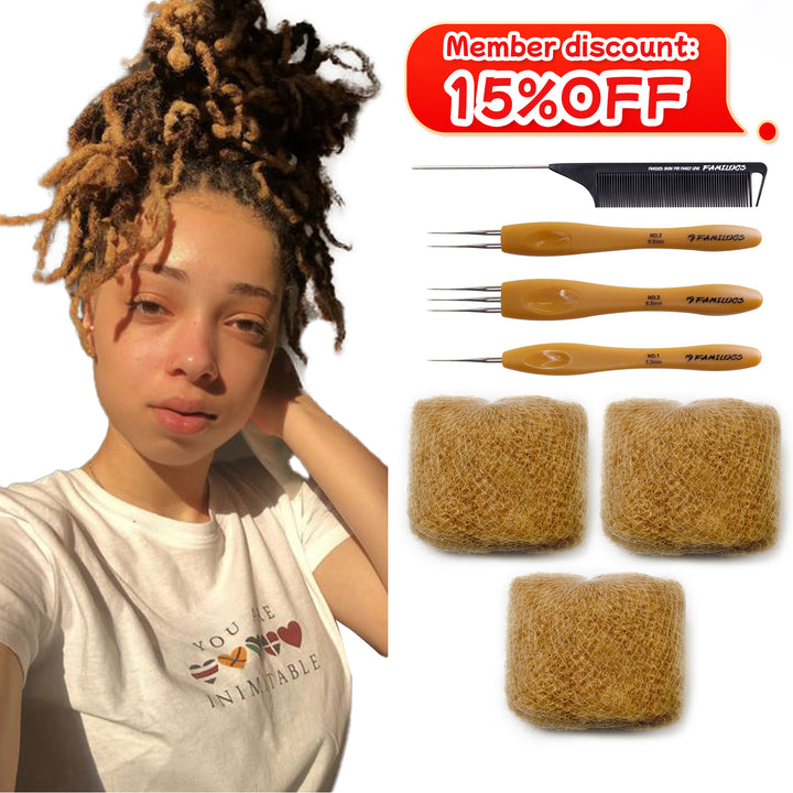 90g Tight Afro Kinkys Bulk Human Hair for DreadLocks Extensions, Loc Repair,Twist and Braiding (Brown Color, 3 Bundles)