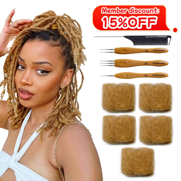 150g Tight Afro Kinkys Bulk Human Hair for DreadLocks Extensions, Loc Repair,Twist and Braiding (Brown Color, 5 Bundles)