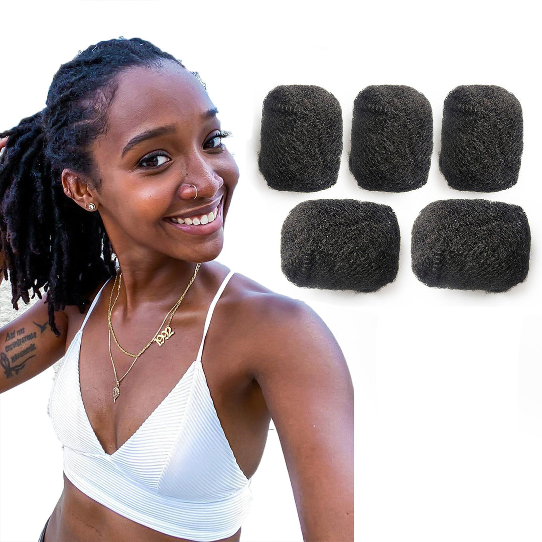 FAMILOCS Natural Black Afro Kinky Bulk Human Hair for Braiding and Loc Extensions Soft Natural Texture-15