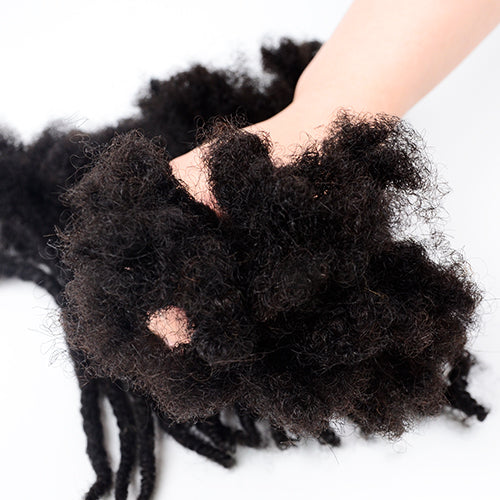 0.4cm Textured Loc Extensions 100％ Human Hair Natural Look for Men and Women