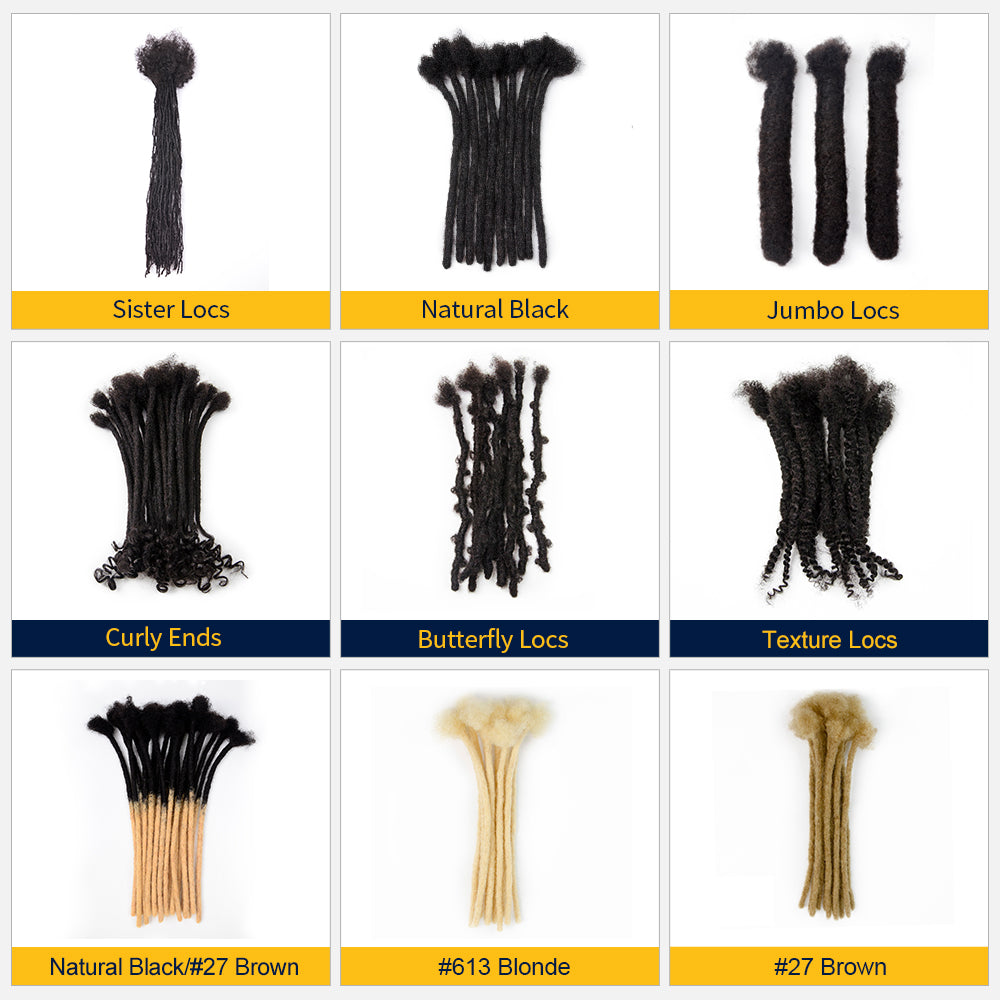 100% Real Human Hair Loc Extensions 10 Inch 60 Strands 0
