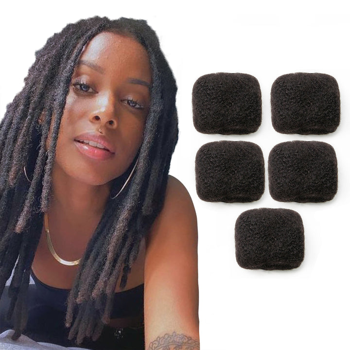 FAMILOCS Natural Black Afro Kinky Bulk Human Hair for Braiding and Loc Extensions Soft Natural Texture-10