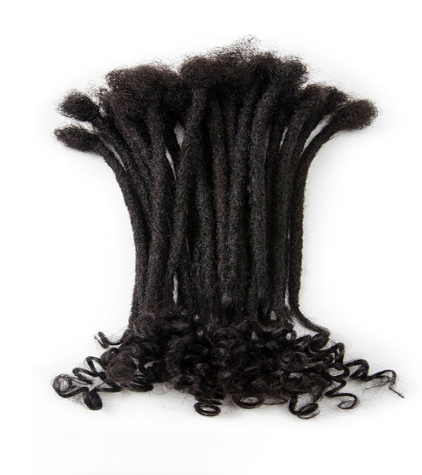 0.8cm Curly Dreadlocks Extensions 100% Human Hair  for Man/Women with Needle and Comb