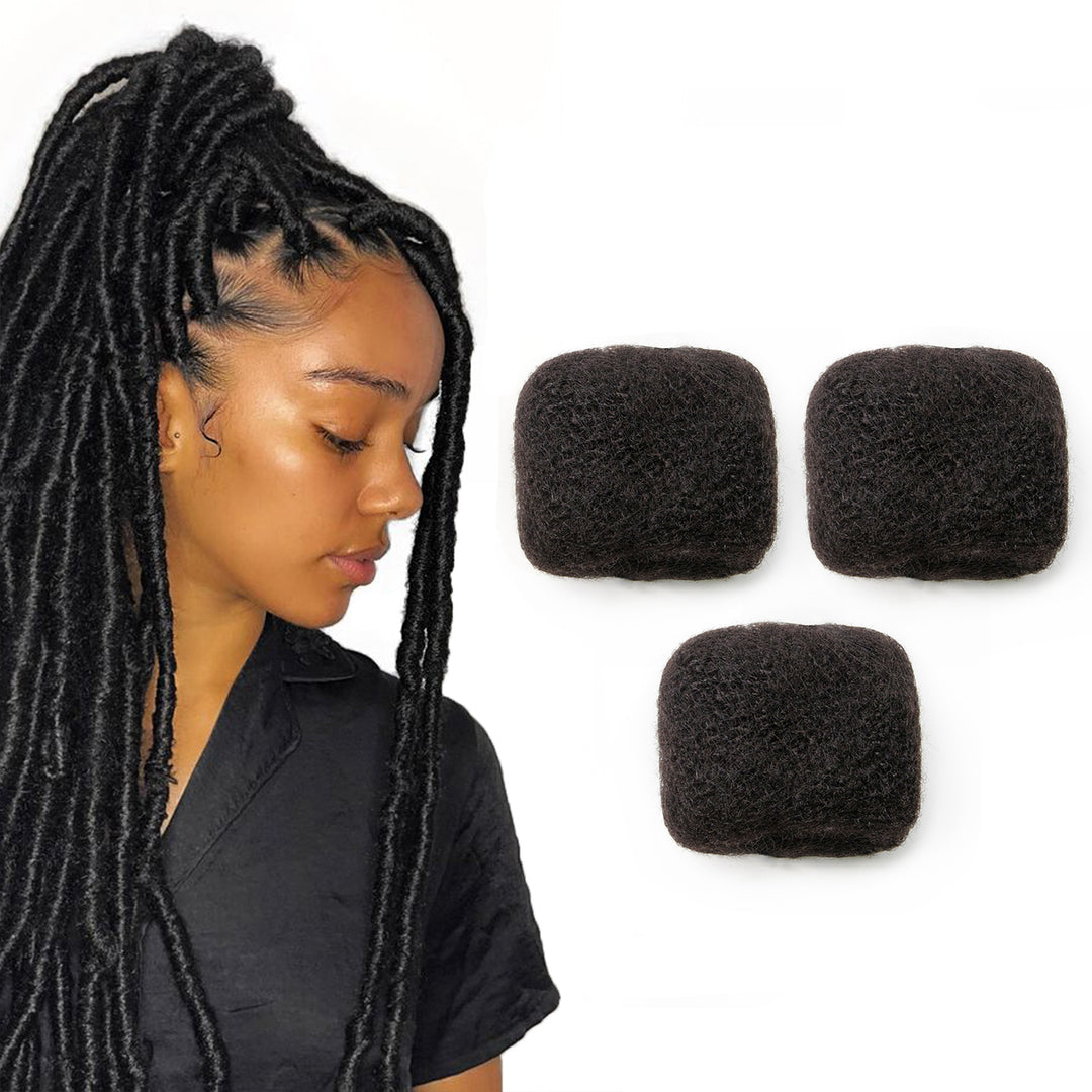 FAMILOCS Natural Black Afro Kinky Bulk Human Hair for Braiding and Loc Extensions Soft Natural Texture-9