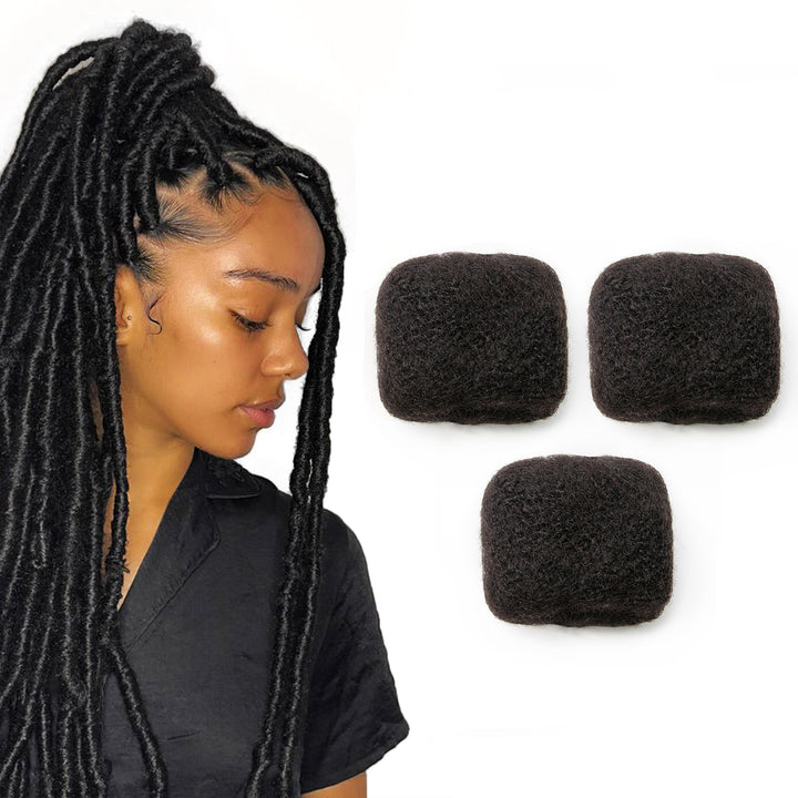 FAMILOCS Natural Black Afro Kinky Bulk Human Hair for Braiding and Loc Extensions Soft Natural Texture-9