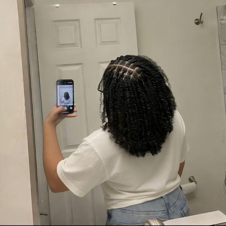 FAMILOCS Natural Black Afro Kinky Bulk Human Hair for Braiding and Loc Extensions Soft Natural Texture-3